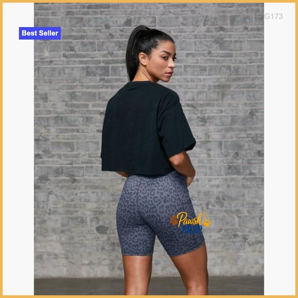 Soft Stretch Cotton Workout Crop Top for Strength Training - Picture 6 of 7